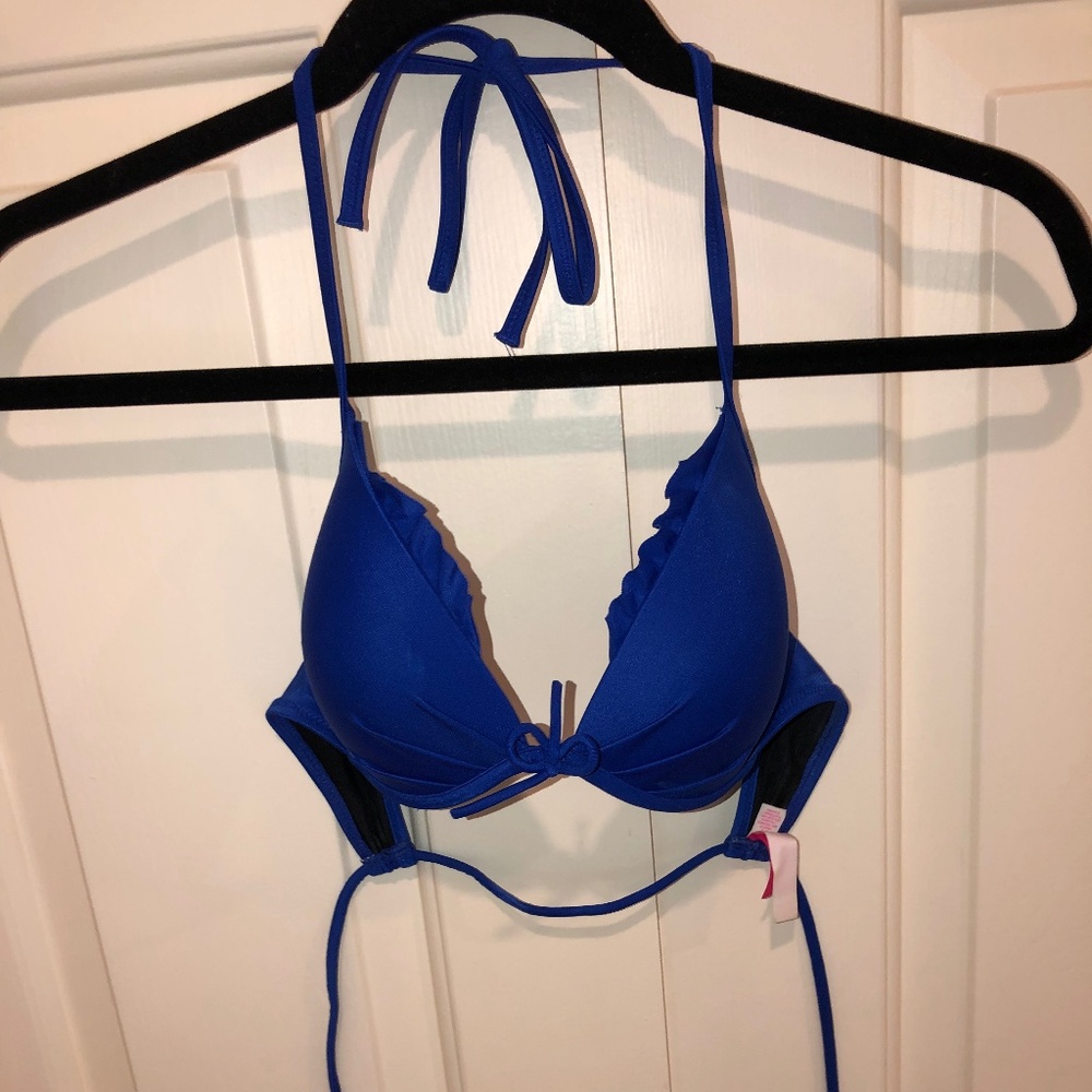 blue Victoria's Secret bikini top